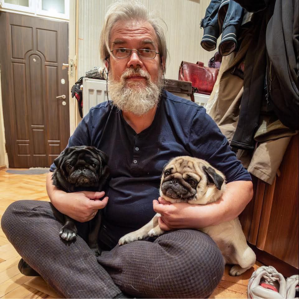 Священник с собакой, отец Вадим Батов